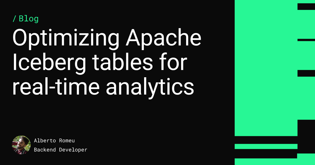 Optimizing Apache Iceberg tables for real-time analytics Feature image