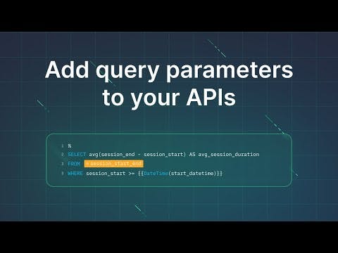 Add query parameters to your APIs