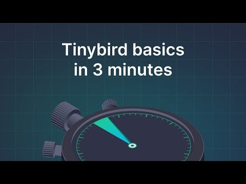 The Tinybird Basics in 3 minutes