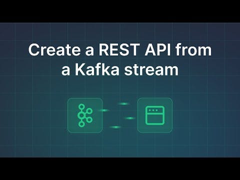 Create REST APIs from Kafka streams in minutes