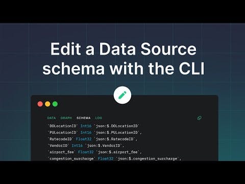 Edit a Data Source schema with the CLI